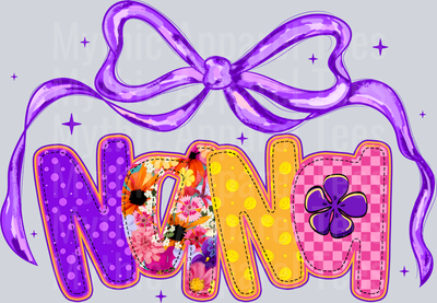 NaNa Purple Ribbon DTF NaNa Transfers