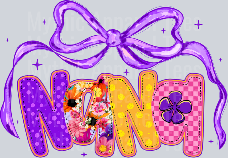 NaNa Purple Ribbon DTF NaNa Transfers