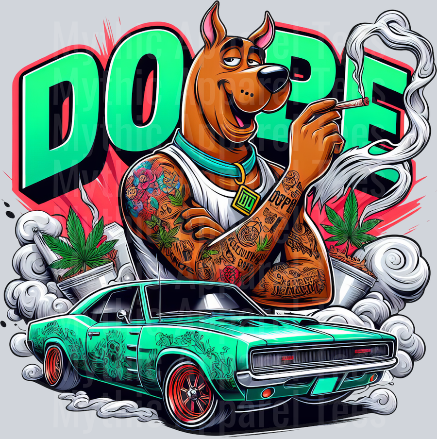 Scooby Doo Smoking Pop Culture DTF Weed Transfers