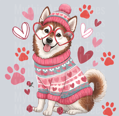siberianhusky Dog Valentines Day