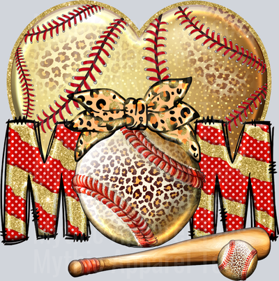 Baseball mom retro style baseball DTF Baseball Transfers