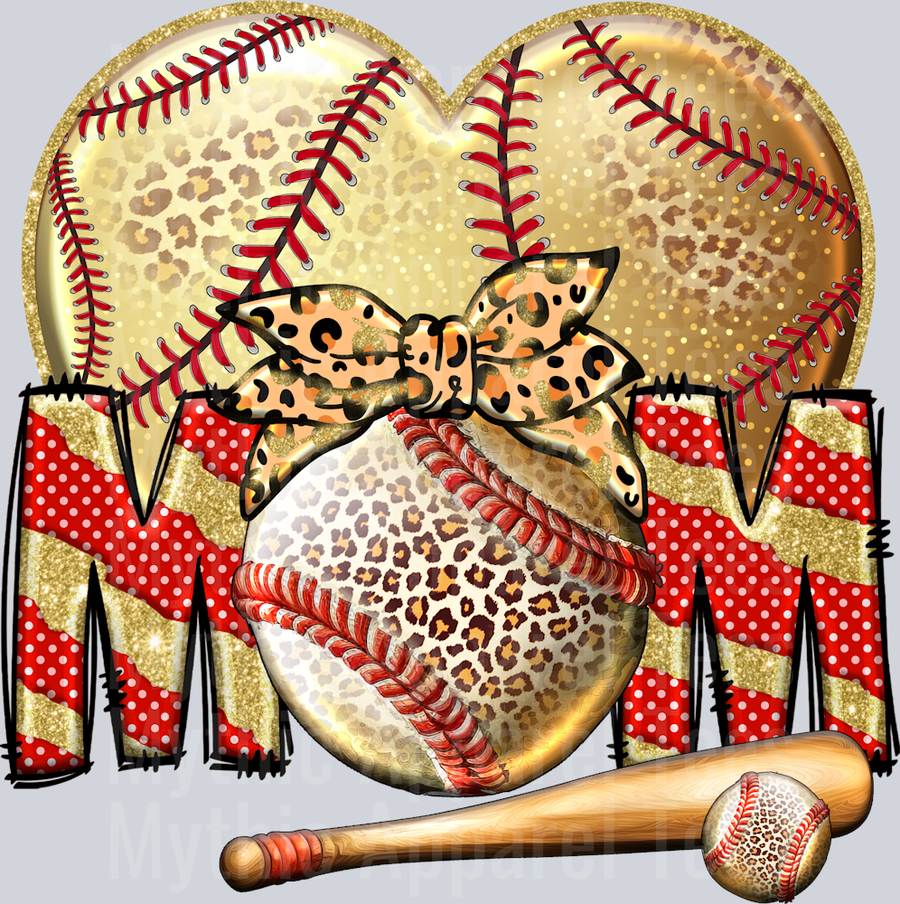 Baseball mom retro style baseball DTF Baseball Transfers