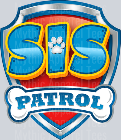 SIS Patrol DTF Paw Patrol Transfers