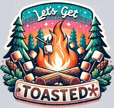 Let's get toasted 15 DTF Camping Transfers