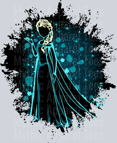 Elsa Disney Princess 2 Dark Silhouette Color Splash Crystal Ball Vision