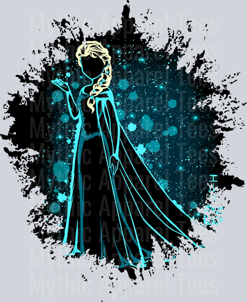 Elsa Disney Princess 2 Dark Silhouette Color Splash Crystal Ball Vision