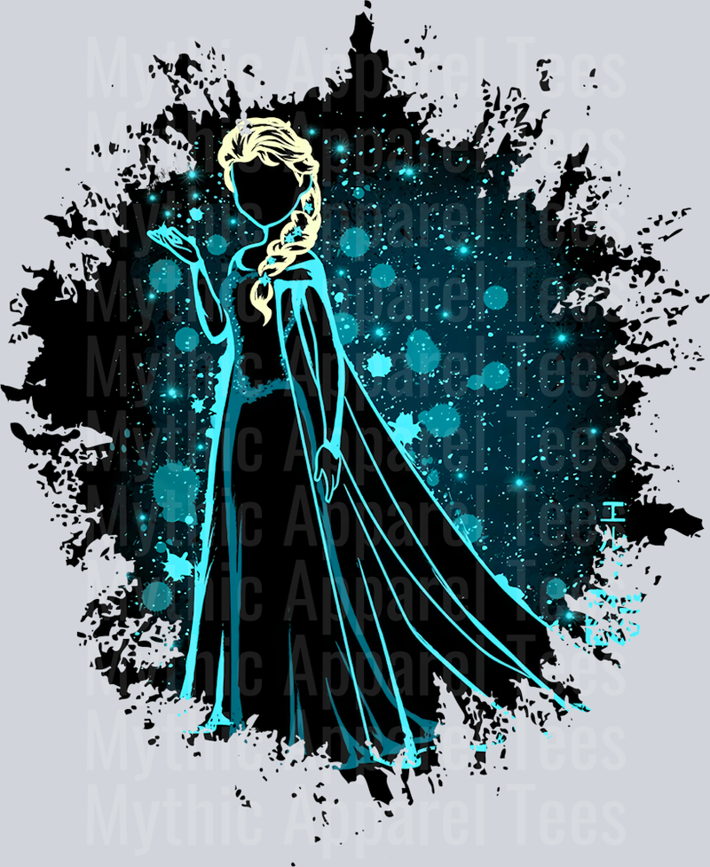 Elsa Disney Princess 2 Dark Silhouette Color Splash Crystal Ball Vision