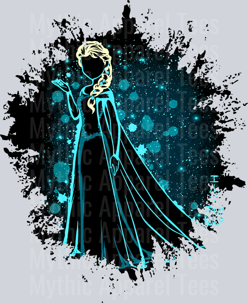 Elsa Disney Princess 2 Dark Silhouette Color Splash Crystal Ball Vision