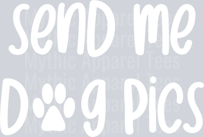 Send me dog pics white paw print DTF Dog Transfers