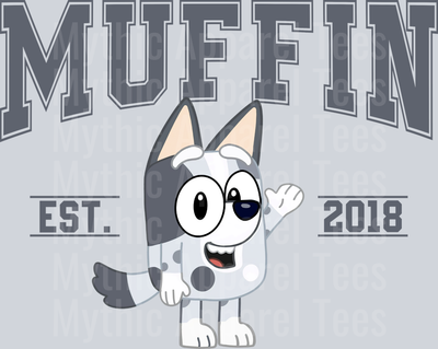 Muffin EST 2018 DTF Bluey Transfers