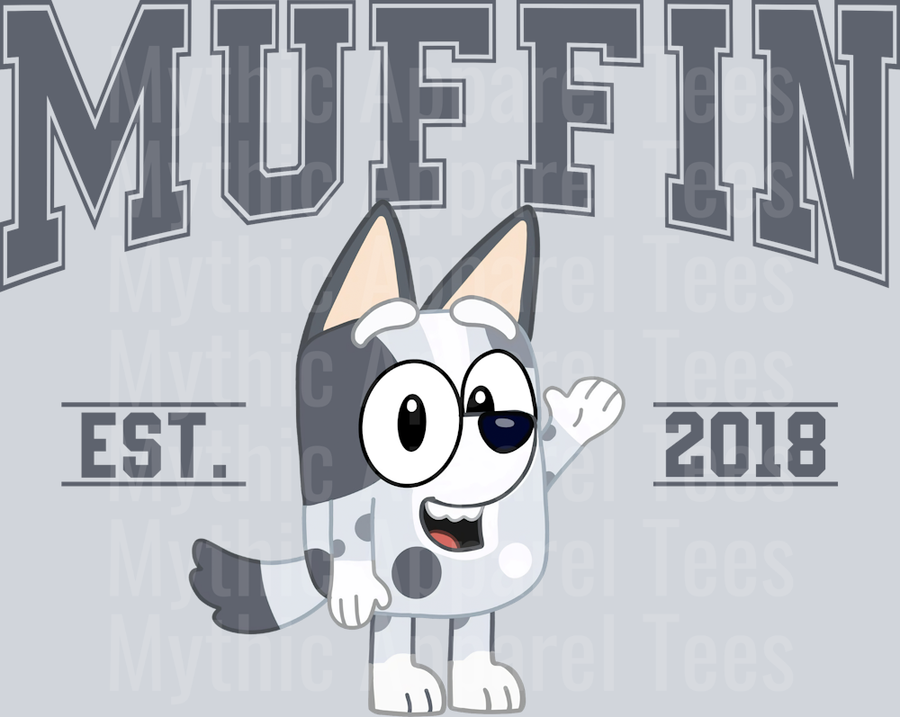Muffin EST 2018 DTF Bluey Transfers
