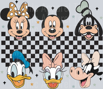 Mickey crew Checkers DTF Disney Transfers