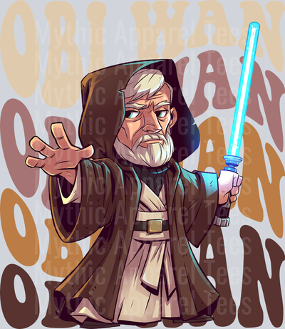 Obi Wan Star Wars Stacked Name Disney