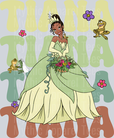Tiana The princess Frog DTF Disney Transfers