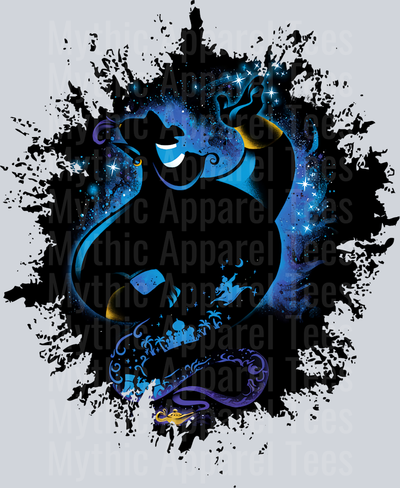 Genie Disney Aladdin Dark Silhouette Color Splash Crystal Ball Vision
