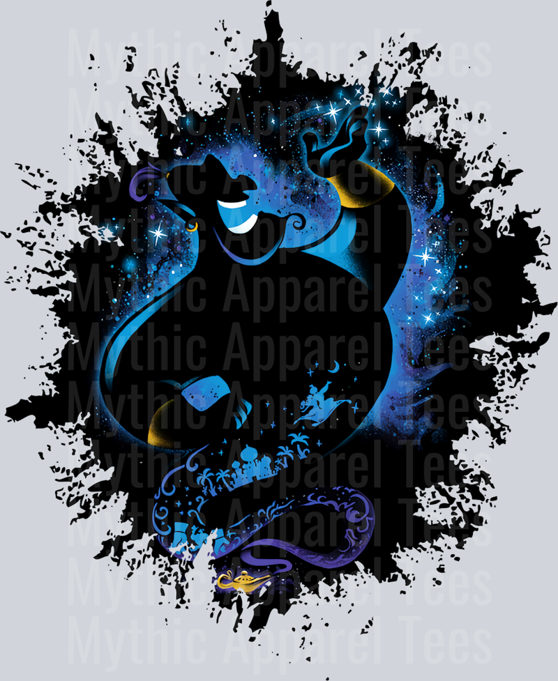 Genie Disney Aladdin Dark Silhouette Color Splash Crystal Ball Vision