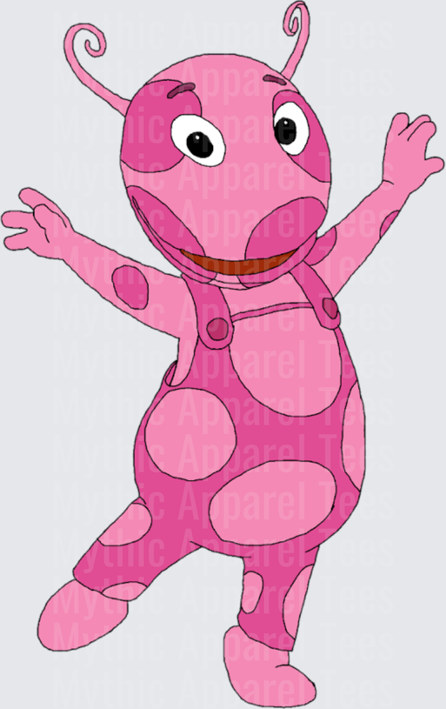 Uniqua The Backyardigans Pink Spotted Character Arms Raised Happy Pose