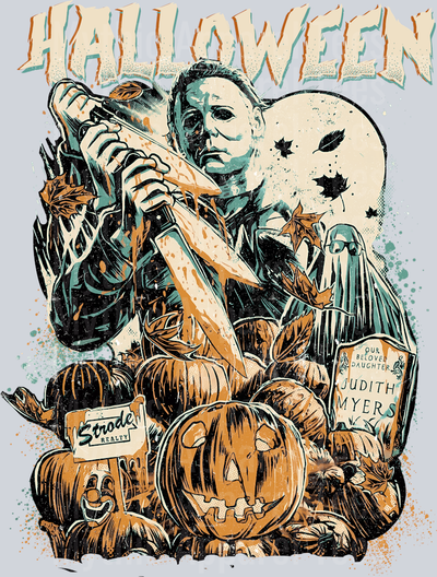 Michael Meyers Halloween Movie Figure Icon Halloween DTF horror Movie Transfers