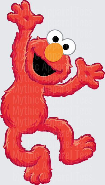 Sesame Street Elmo Dancing Joyful Red Furry Monster