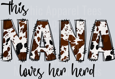 This Nana Loves her herd DTF Nana Transfers