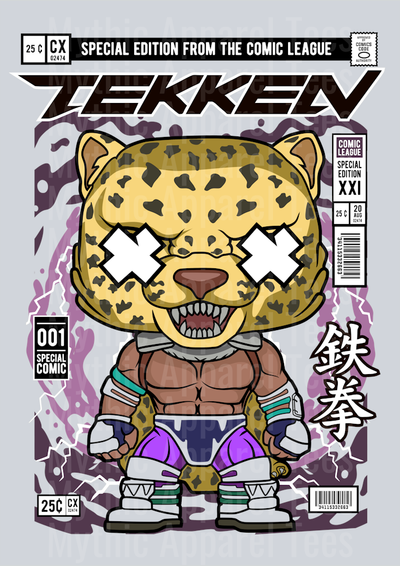 Tekken King Caped Comic Book Cover STYLE DTF Pop Culture Transfers