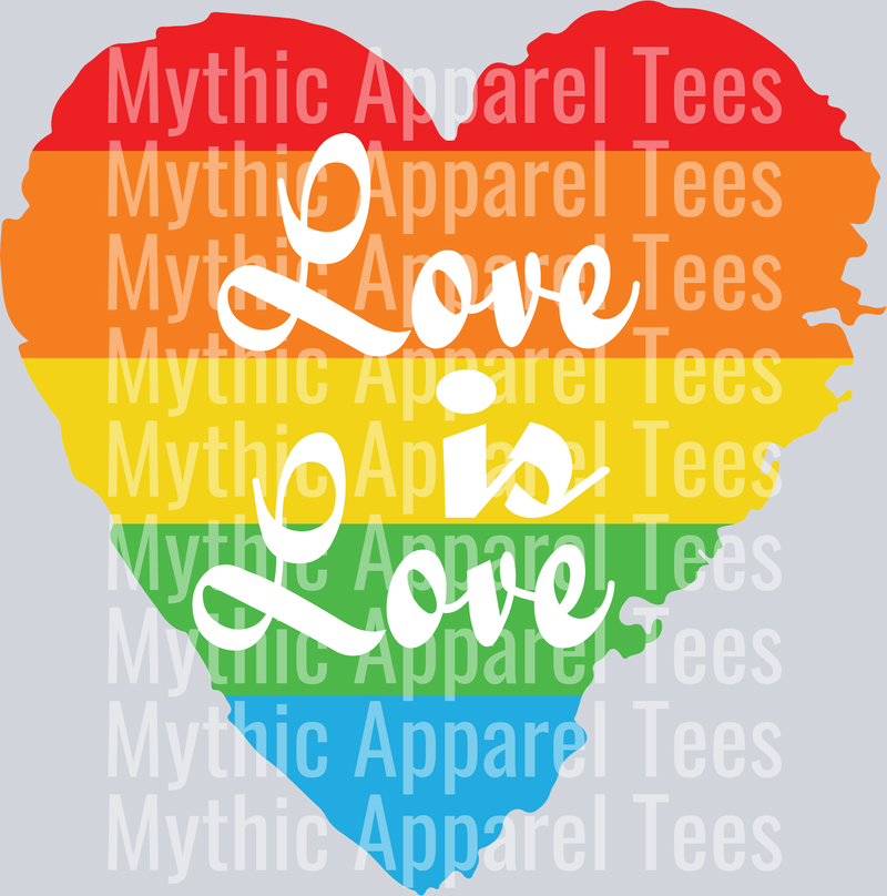 Love is love tattered heart LGBTQ+ Transfer
