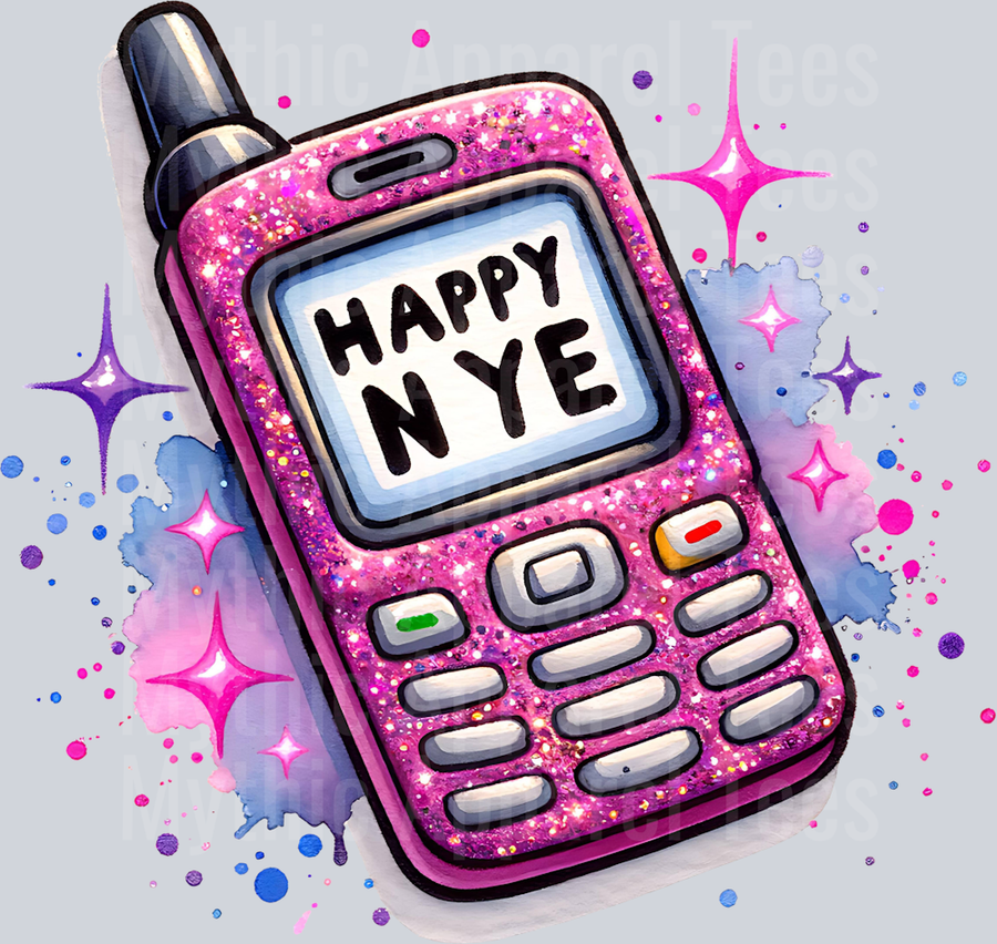 HAPPY NYE PHONE WATERCOLOR