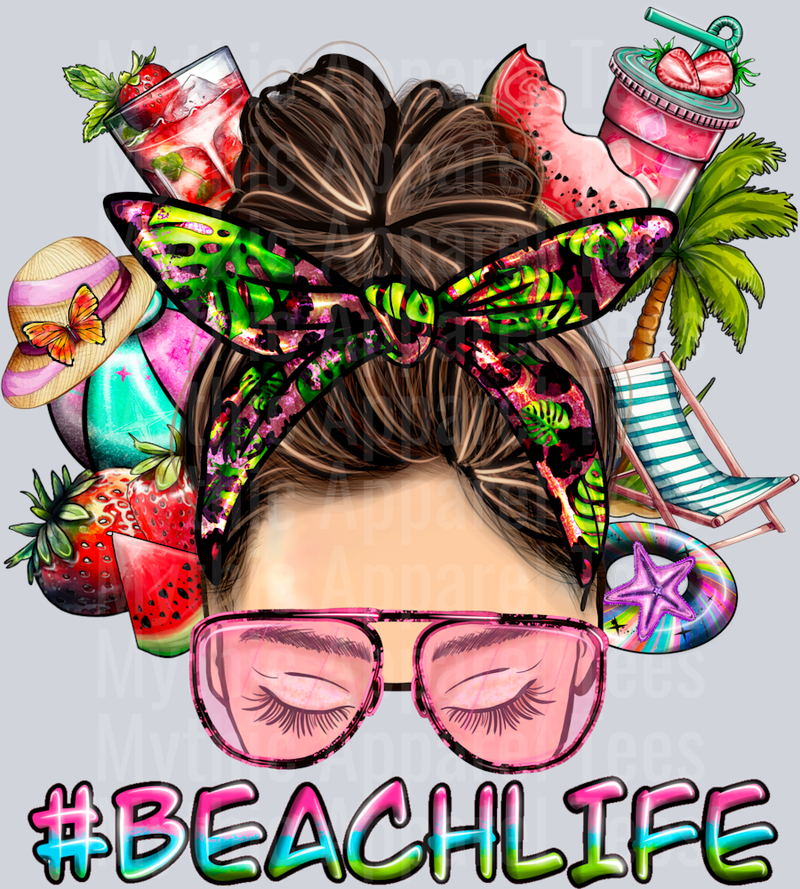 #Beachlife beach life sassy head DTF Summer Transfers