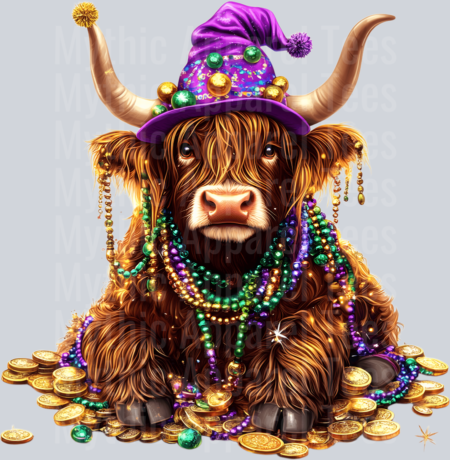 AZ809 Mardi Gras Highland Cow (35)