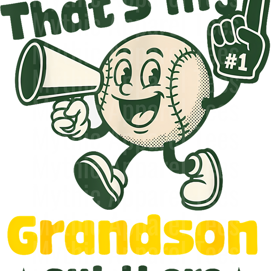 Grandma Grandpa Grandparents Baseball DTF Transfer