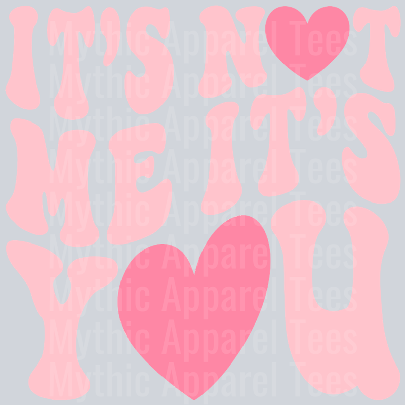 Its Not Me Its You Wavy Retro Funny Designs Valentines Day