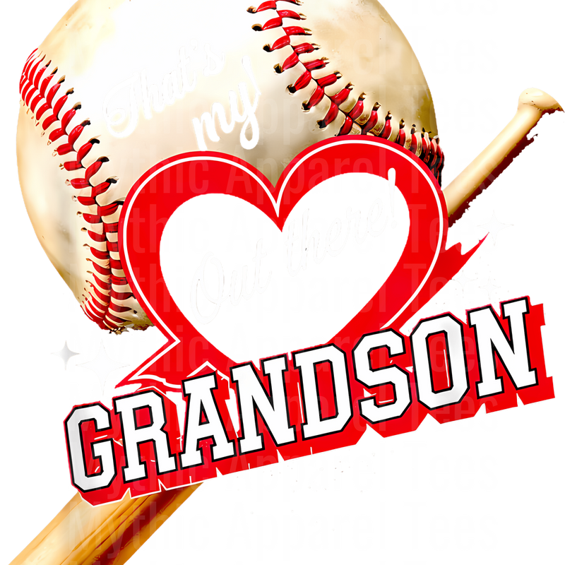 Grandma Grandpa Grandparents Baseball DTF Transfer