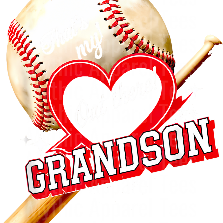 Grandma Grandpa Grandparents Baseball DTF Transfer