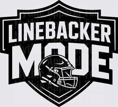 American Football Linebacker Mode Shield Badge Helmet Design