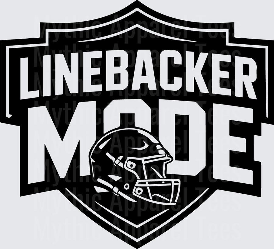 American Football Linebacker Mode Shield Badge Helmet Design