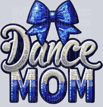 0013 Dance Mom Sequins Blue DTF Dance Mom Transfers