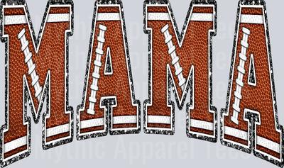 Football Mama White Stitching School Spirit & Sports