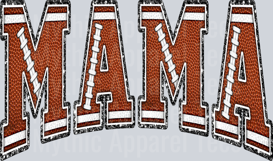 Football Mama White Stitching School Spirit & Sports