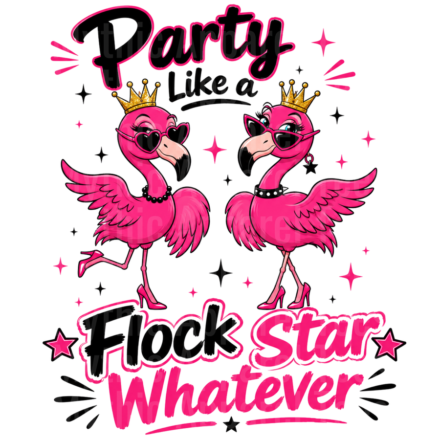 Flamingos Party Like a Flock Star Whatever Sassy Queens