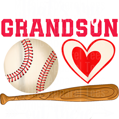 Grandma Grandpa Grandparents Baseball DTF Transfer
