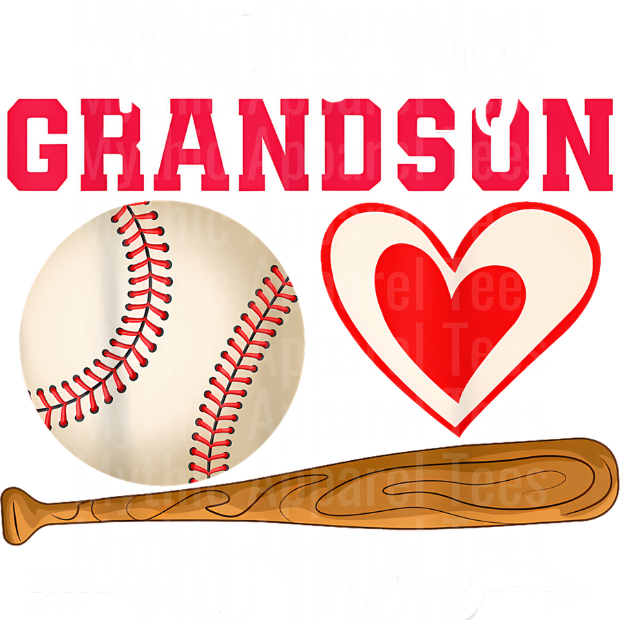 Grandma Grandpa Grandparents Baseball DTF Transfer