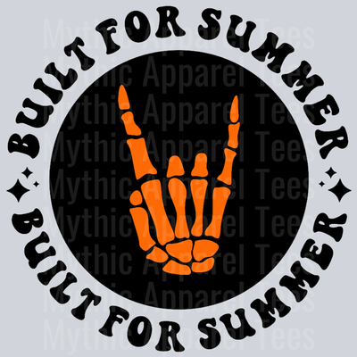 Built For Summer Pocket Design Wavey Retro Style Funny Shirt Design