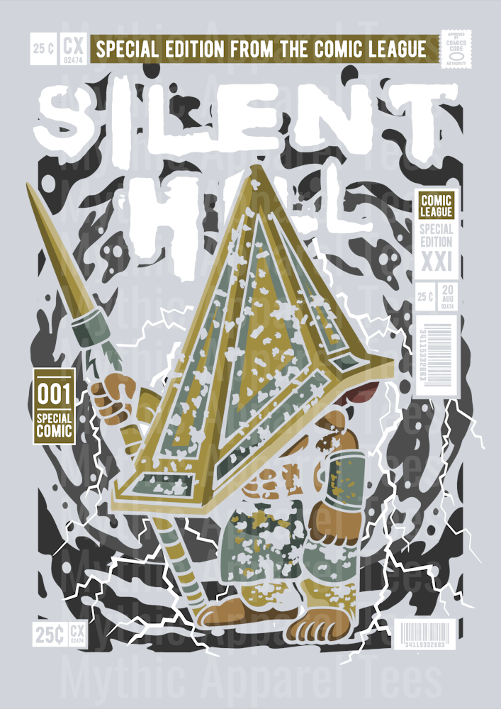 Silent Hill Comic Book Cover STYLE DTF Pop Culture Transfers