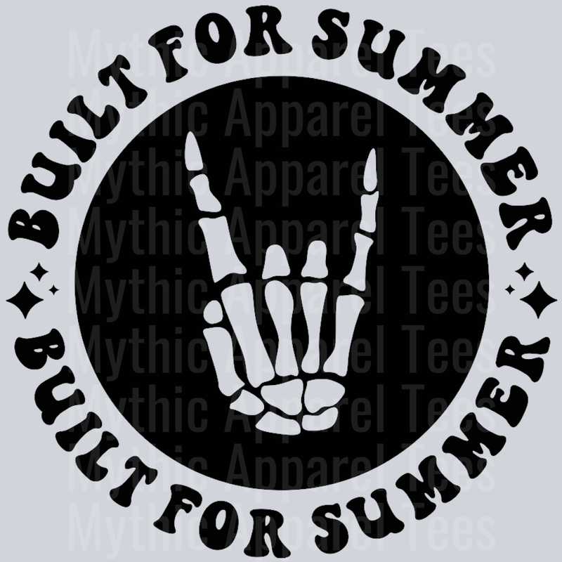 Built For Summer Pocket Design Wavey Retro Style Funny Shirt Design