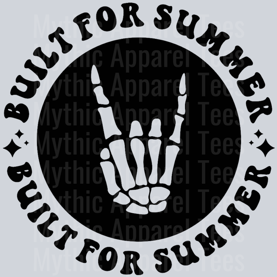 Built For Summer Pocket Design Wavey Retro Style Funny Shirt Design