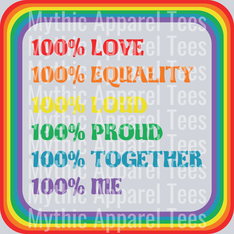 Love Equality Loud Pride Together  LGBTQ+ Transfer