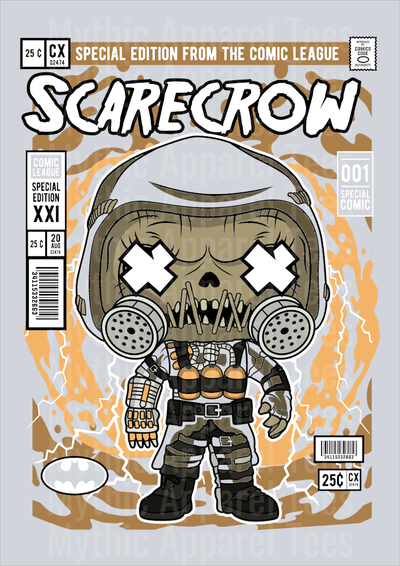 Scarecrow Batman Comic Book Cover STYLE DTF Pop Culture Transfers