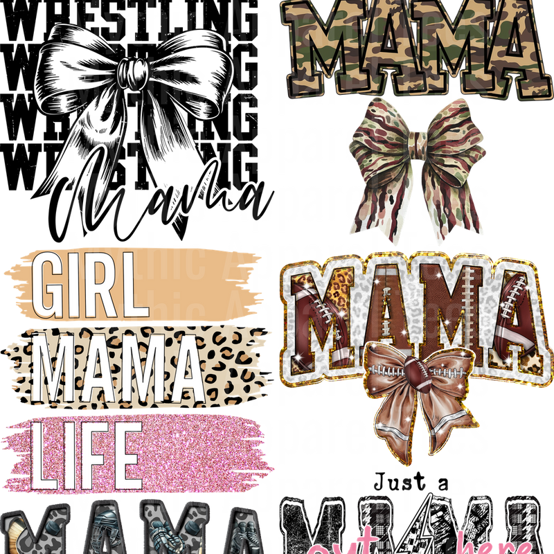 MAMA BUNDLE VARIETY 9 GANG SHEET 10 FULL SIZE IMAGES