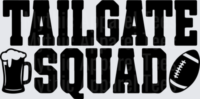 American Football Tailgate Squad Beer Mug and Football Graphic