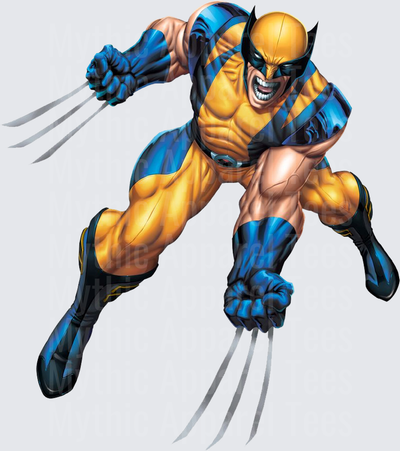 Marvel Super Heroes Wolverine Classic Yellow Blue Suit Claws